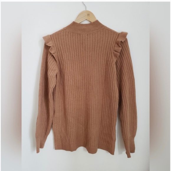 RW&Co Long-Sleeve mock Neck SweaterRuffles NWOT - Picture 2 of 10